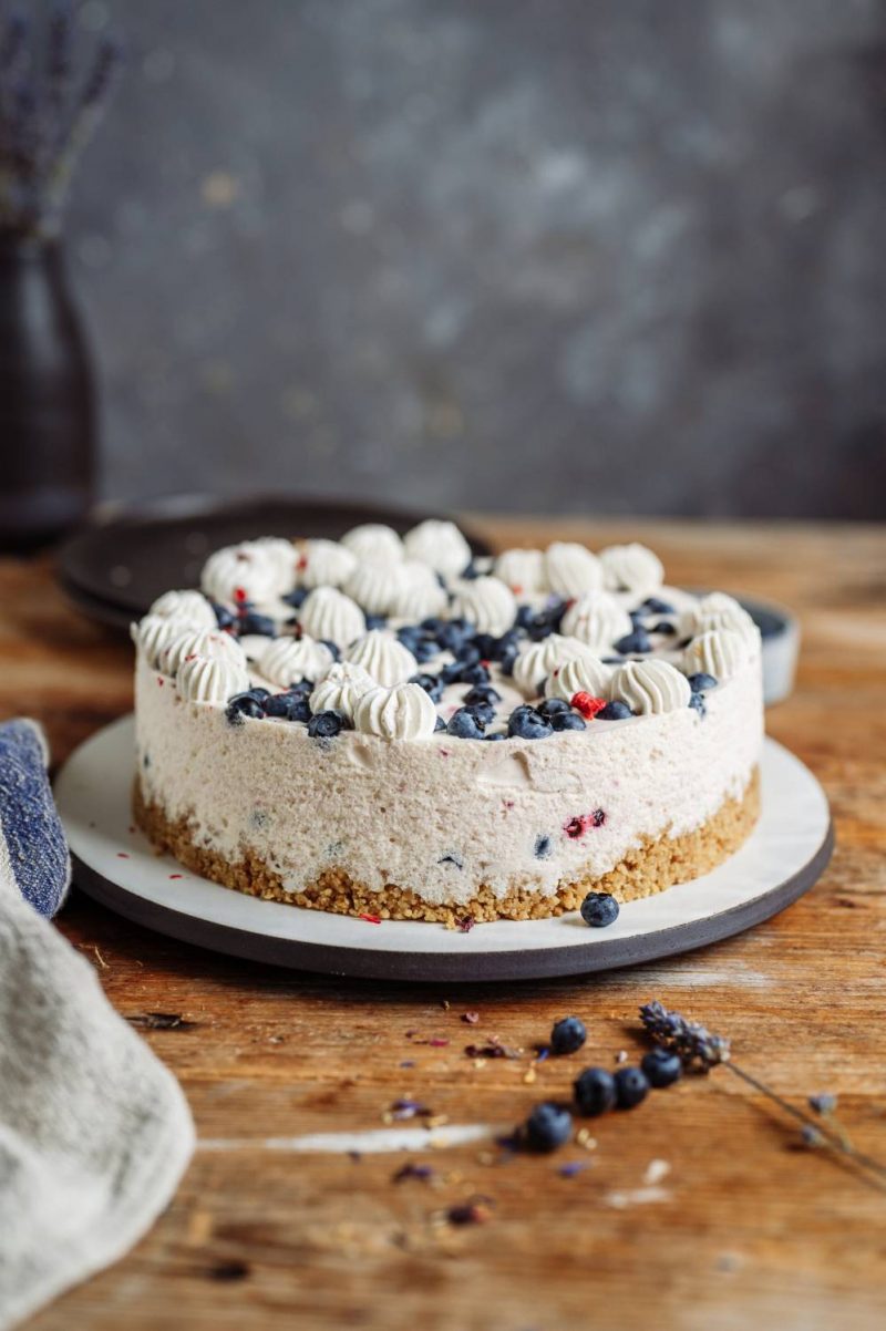 Blaubeer Joghurt Torte ohne Backen Perfekt für den Sommer