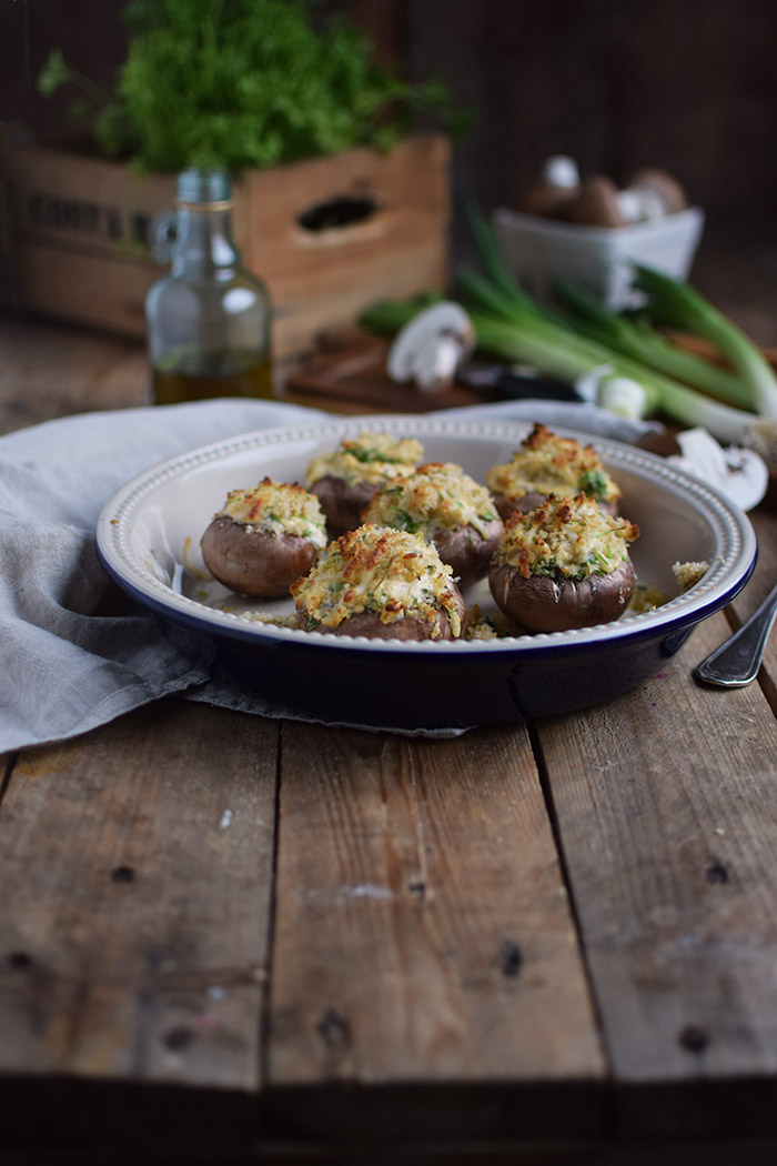 Gefuellte Pilze aus dem Ofen - Filled Oven Mushrooms (15)