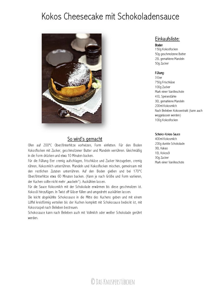 Kokos Cheesecake mit Schokoladensauce-001-001