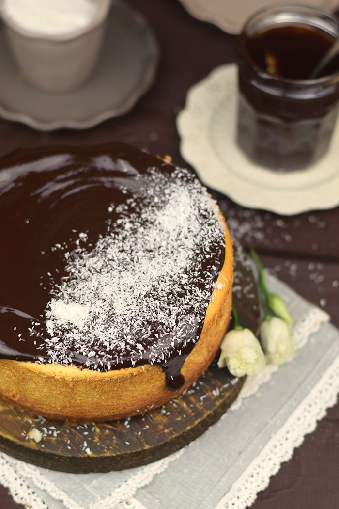Kokos Schokoladen Cheesecake - Coconut Chocolate Cheesecake (8)