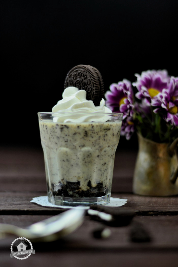 No bake cheesecake im glas mit oreo mokka oder zitrone