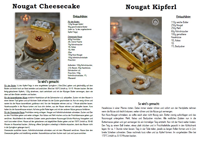 Nougat Cheesecake und Nougat Kipferl