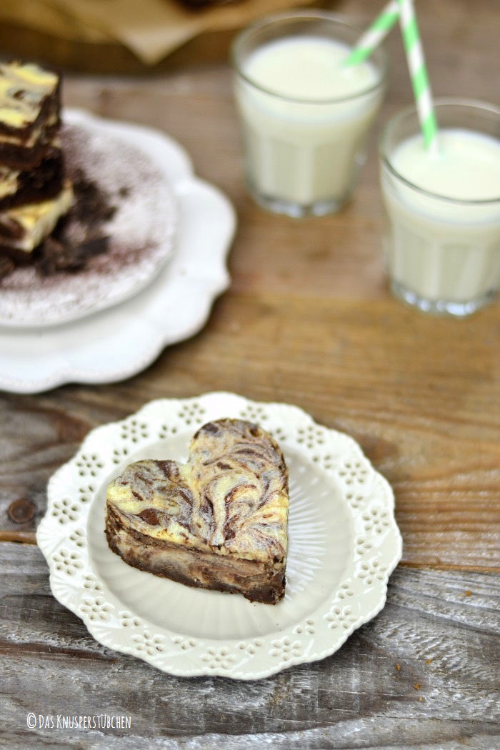 Marble Cheesecake Brownies Herz 2-1