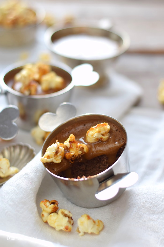 Schoko Mousse Pudding Toffee und Karamell Popcorn 9-1