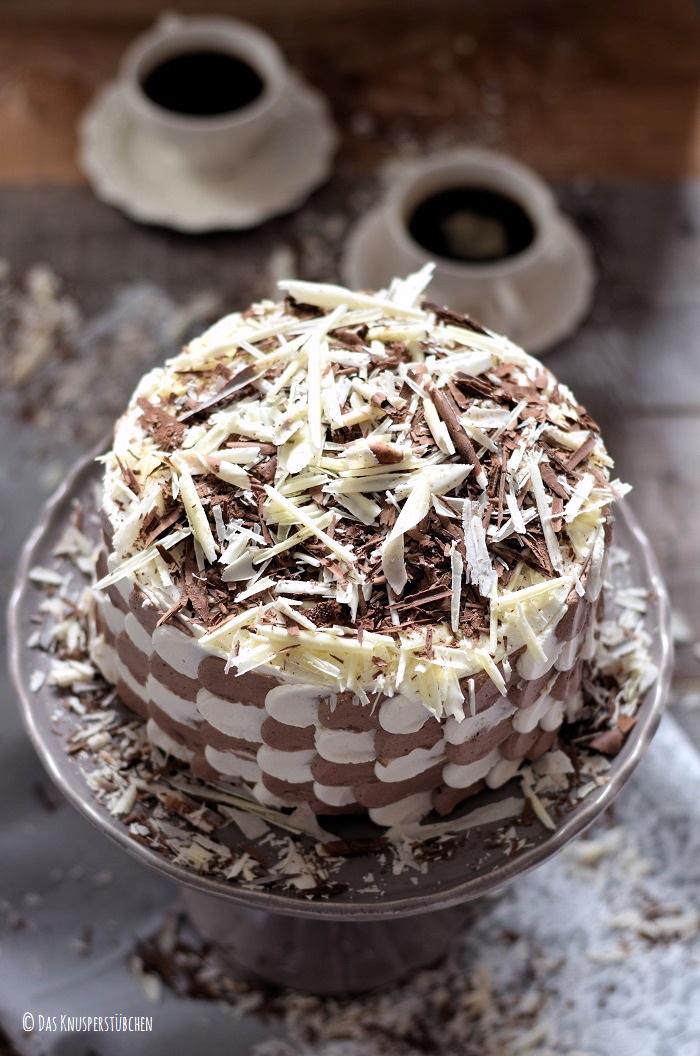 Schokolade Marzipan Schachbrett Torte 10