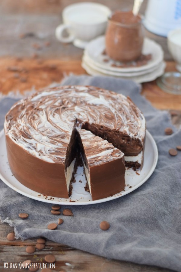 Black &amp; White Marmor Schoko Creme Torte
