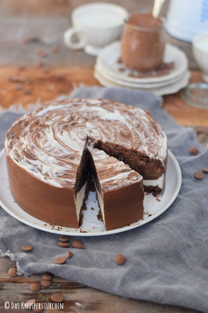 Black &amp; White Marmor Schoko Creme Torte