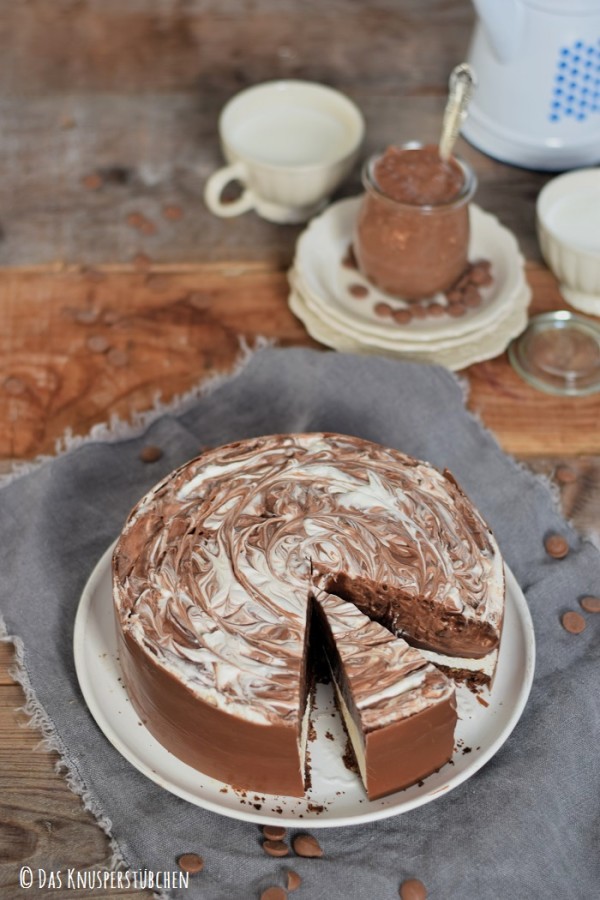 Black &amp; White Marmor Schoko Creme Torte