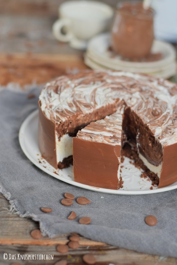 Black &amp; White Marmor Schoko Creme Torte