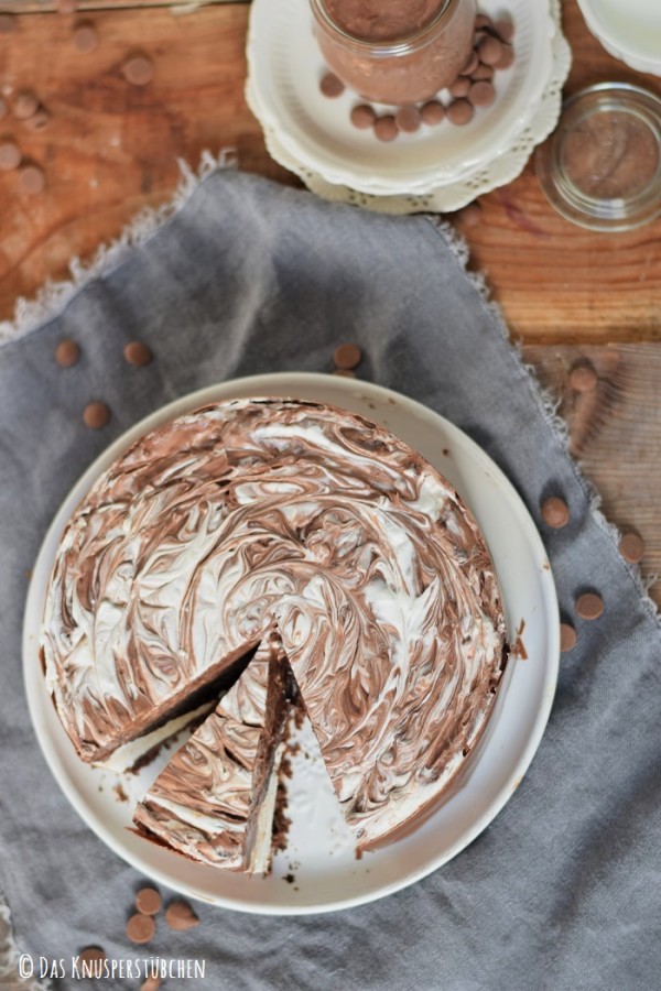Black &amp; White Marmor Schoko Creme Torte