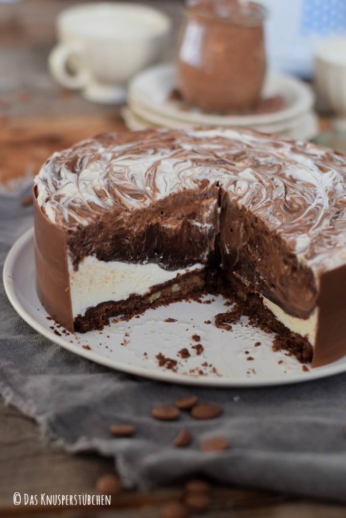 Black &amp; White Marmor Schoko Creme Torte