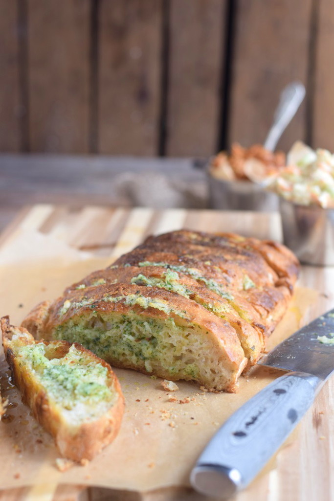 Homemade Ciabatta Baguette with Garlic butter - Ciabatta Kräuter ...