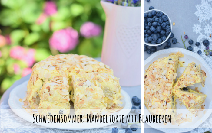 Almond Cake with blueberries - Mandeltorte mit Blaubeeren #sommer # ...