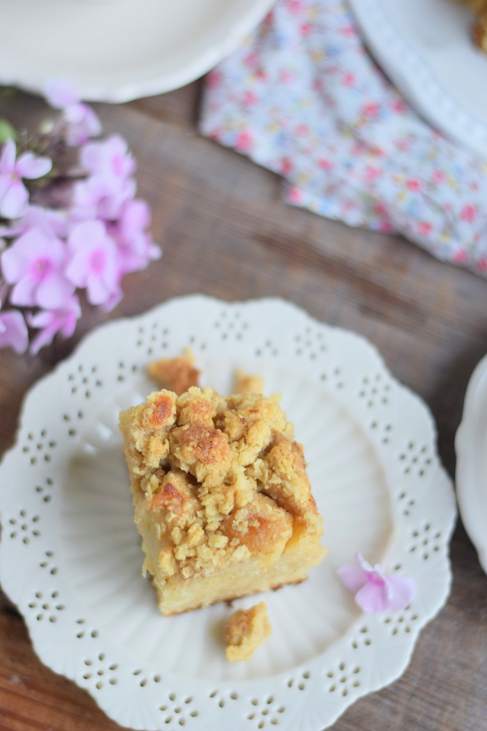Apfelkuchen mit Pudding und Streuseln #herbst #food #cake (17)