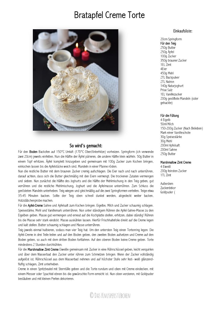 Bratapfel Creme Torte Rezept-001