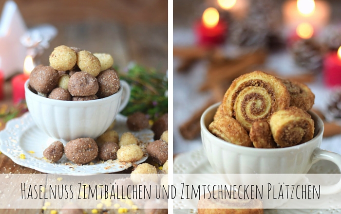 Haselnuss-Zimt-Bällchen & Zimtschnecken Cookies