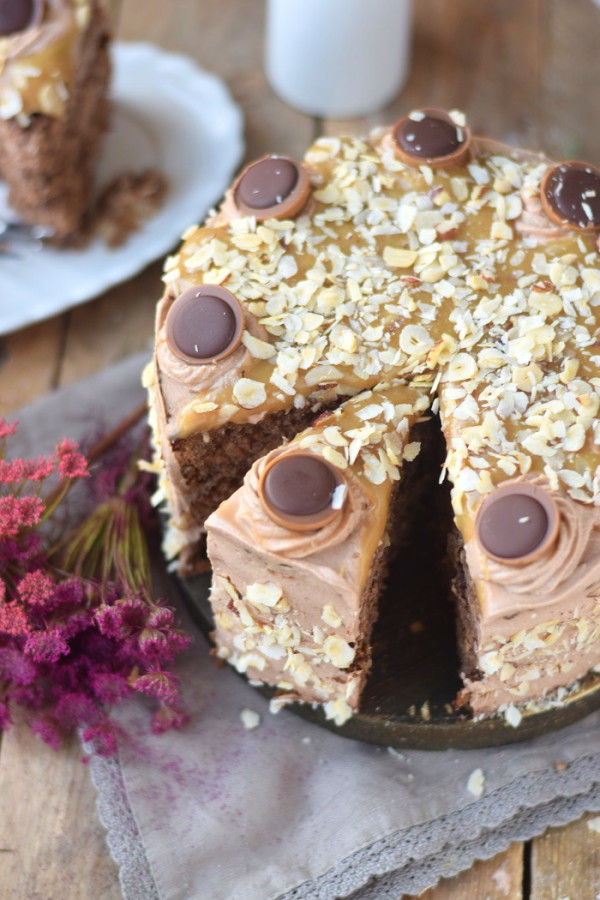 Karamell Nougat Haselnuss Toffifee Torte - Caramel Hazelnut Chocolate Cake