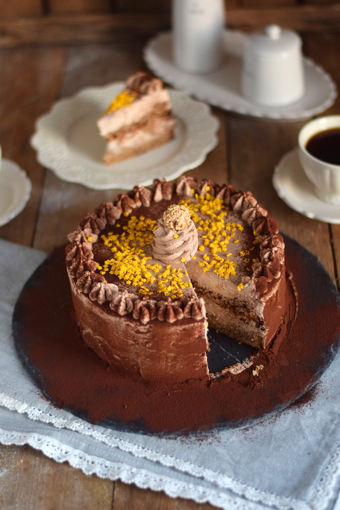 Nougat Marzipan Mousse Torte - Chocolate Marzipan Cake (11)