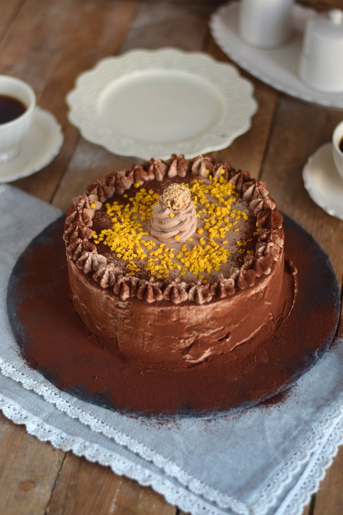 Nougat Marzipan Mousse Torte - Chocolate Marzipan Cake (3)