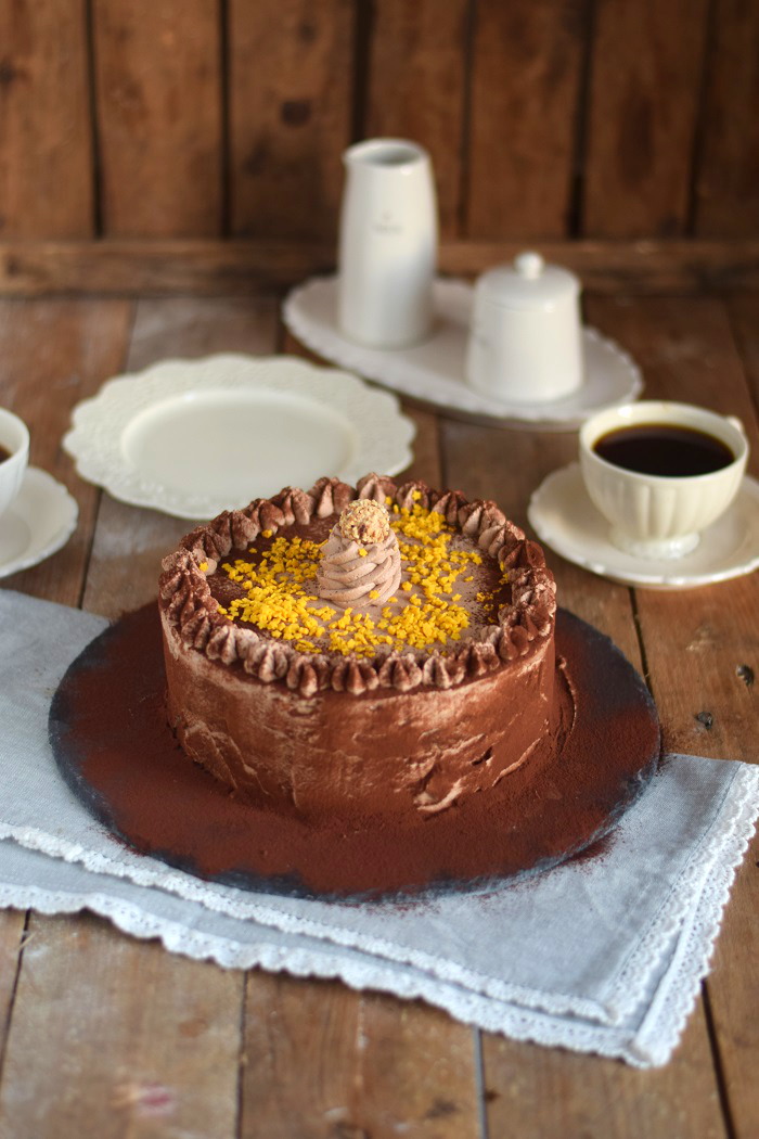 Nougat Marzipan Mousse Torte - Chocolate Marzipan Cake (7)