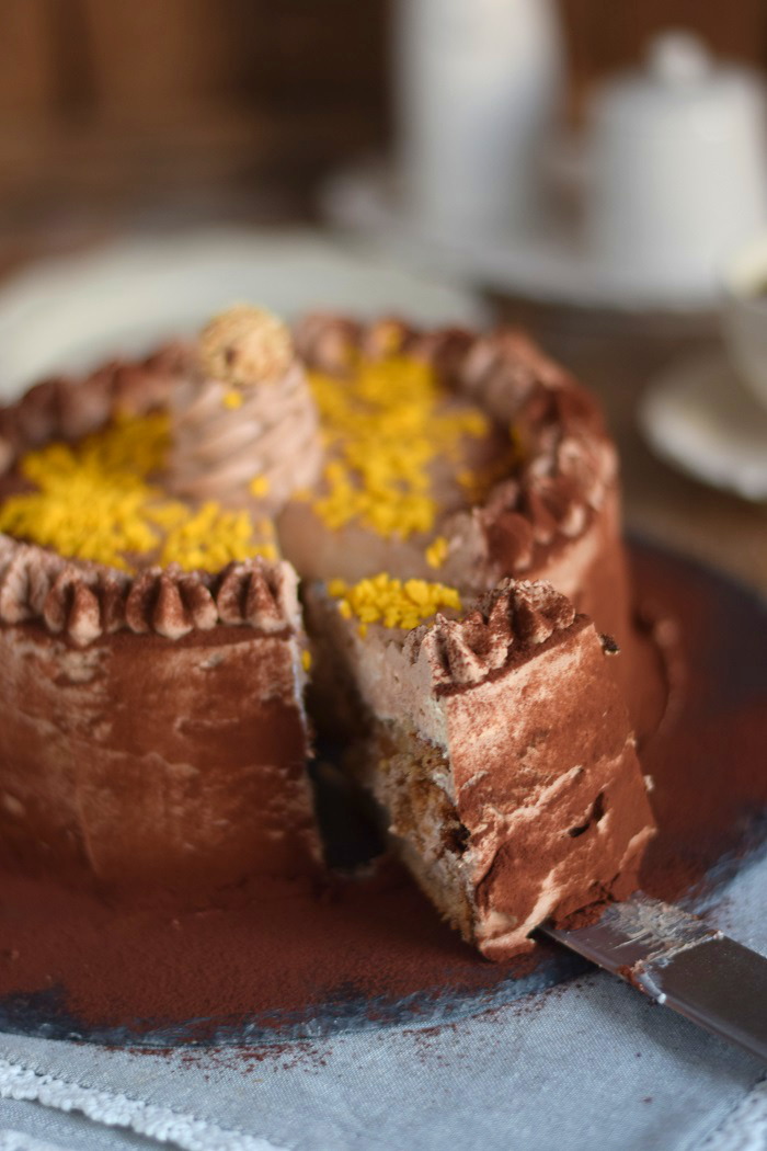 Nougat Marzipan Mousse Torte - Chocolate Marzipan Cake (8)