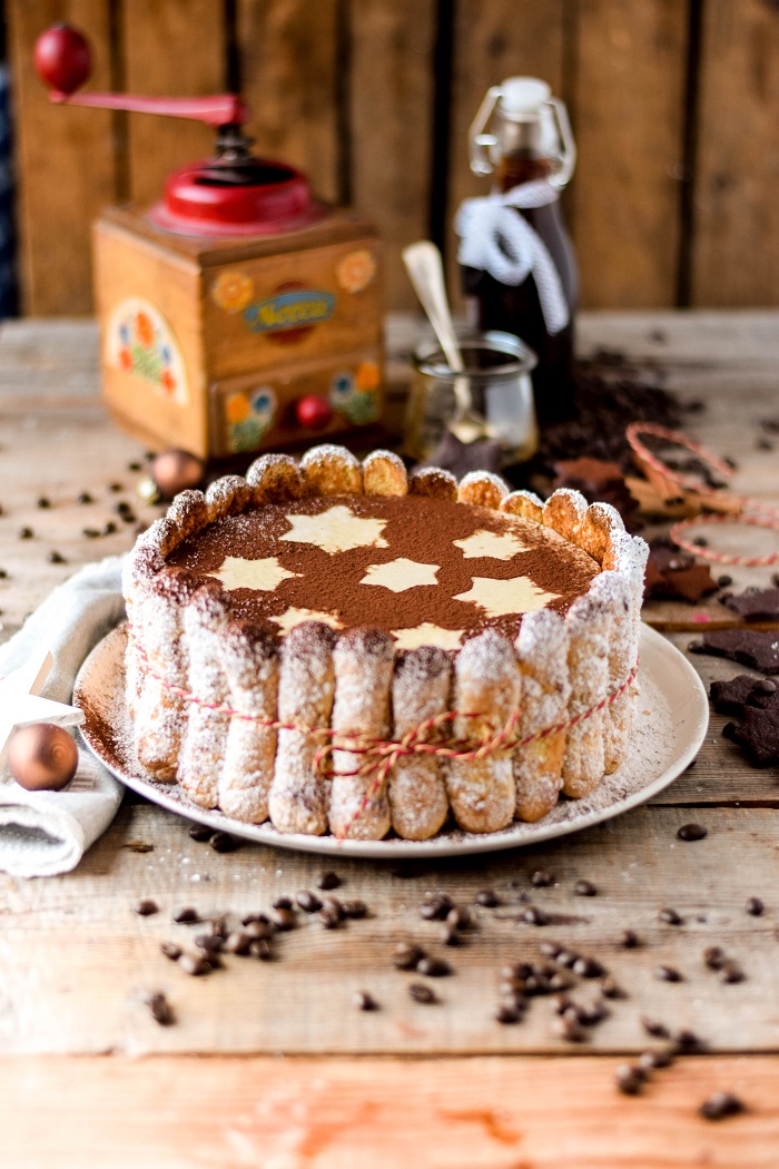 Tirmaisu Cheesecake Charlotte - Kaffee Kuchen mit Löffelbiskuit und Kaffeelikör (26)