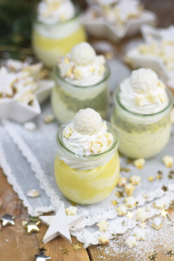 Zitronen Quark Mousse Dessert mit weisser Schokolade - Lemon Cheese