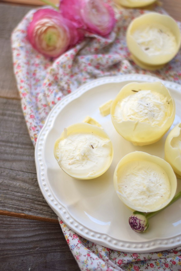Orangen Quark Vanille Dessert im im Schokoladen Schälchen - Dessert in ...