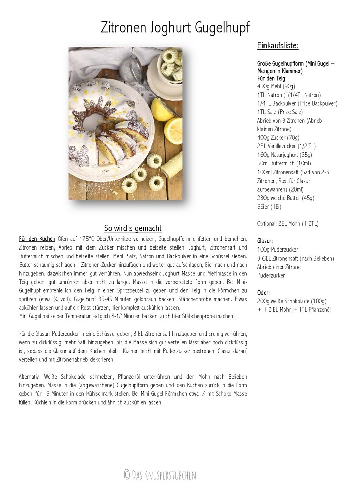 Zitronen Joghurt Gugelhupf - Lemon Yogurt Bundt Cake Rezept Recipe-001