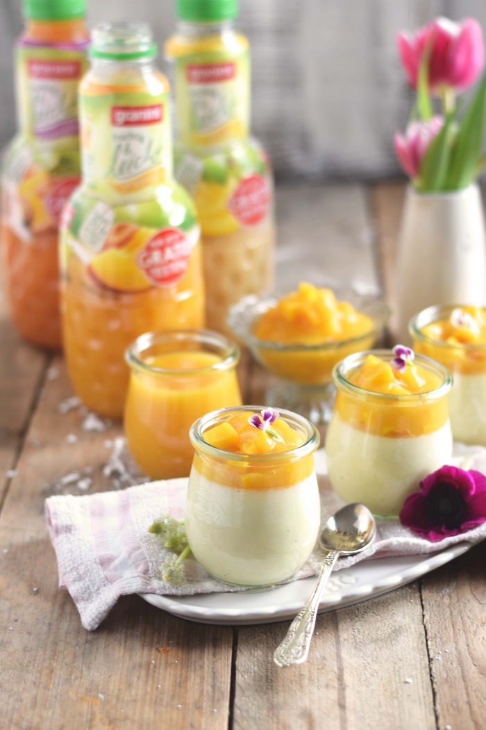 Joghurt Panna Cotta mit Lieblingssaft und Mango Salat - Yogurt Panna Cotta with Mango Salad (6)