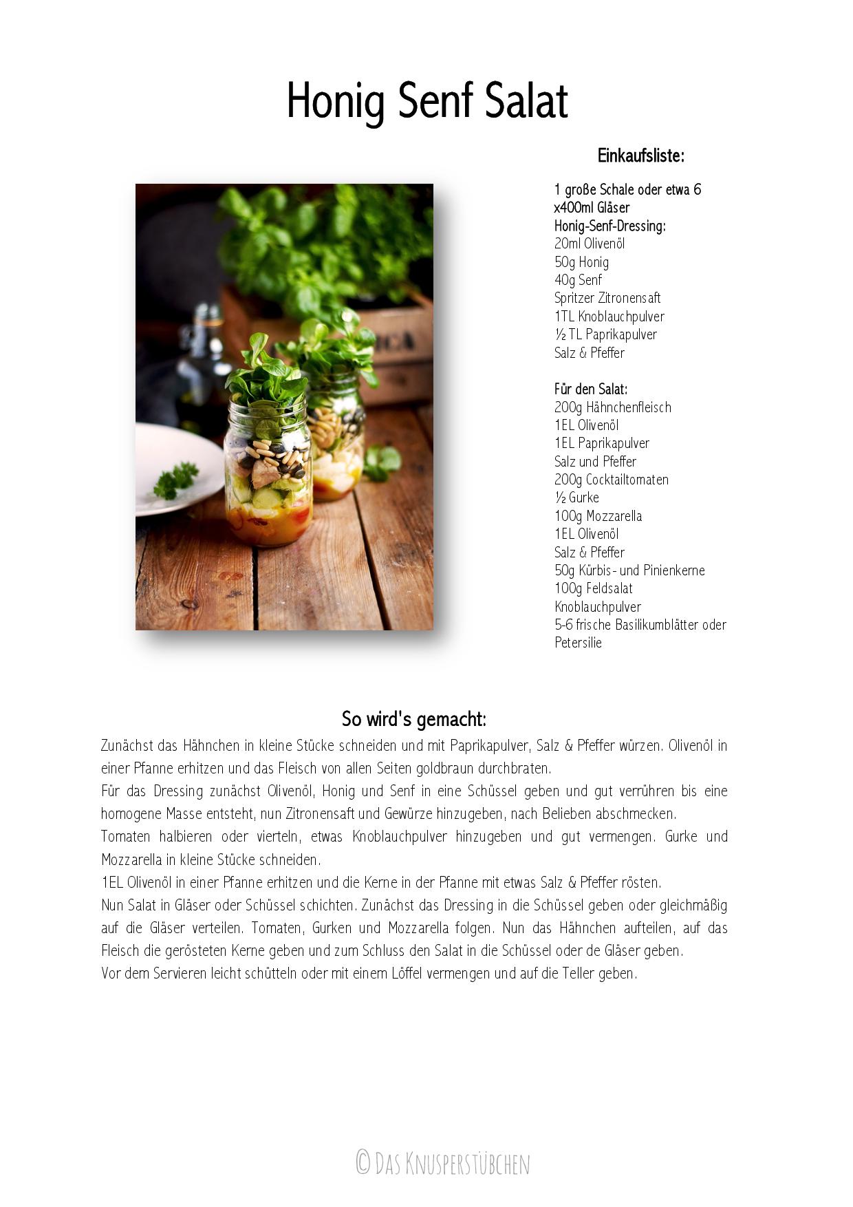 Honig Senf Salat - Honey Mustard Salad-001
