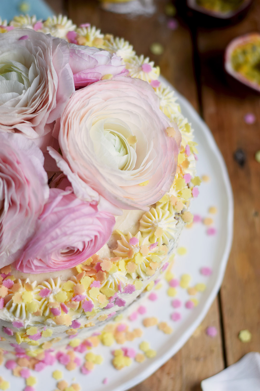 Zitronen Maracuja Torte - Lemon Passion Fruit Cake - Geburtstagstorte - Birthday Cake (10)
