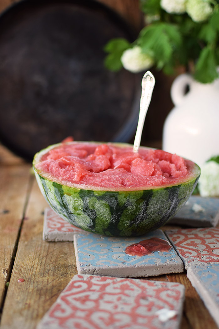 Wassermelonen Erdbeer Sorbet - Watermelon Strawberry Sorbet (12)