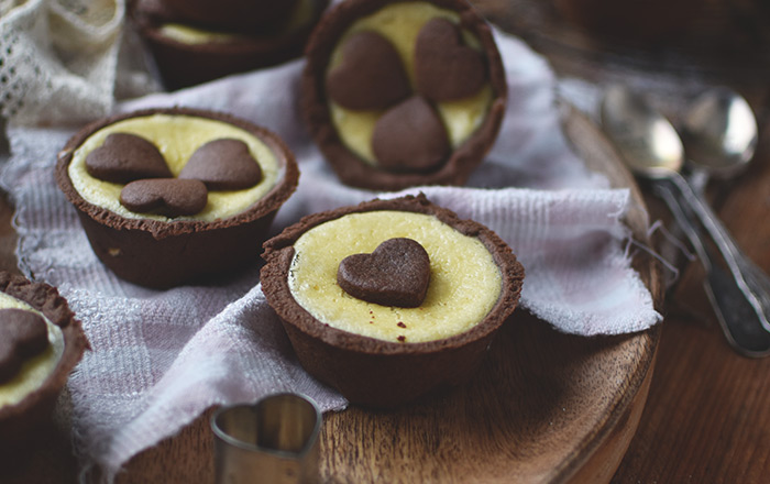 Schoko-Herz-Cheesecake-Muffins: Be my Valentine