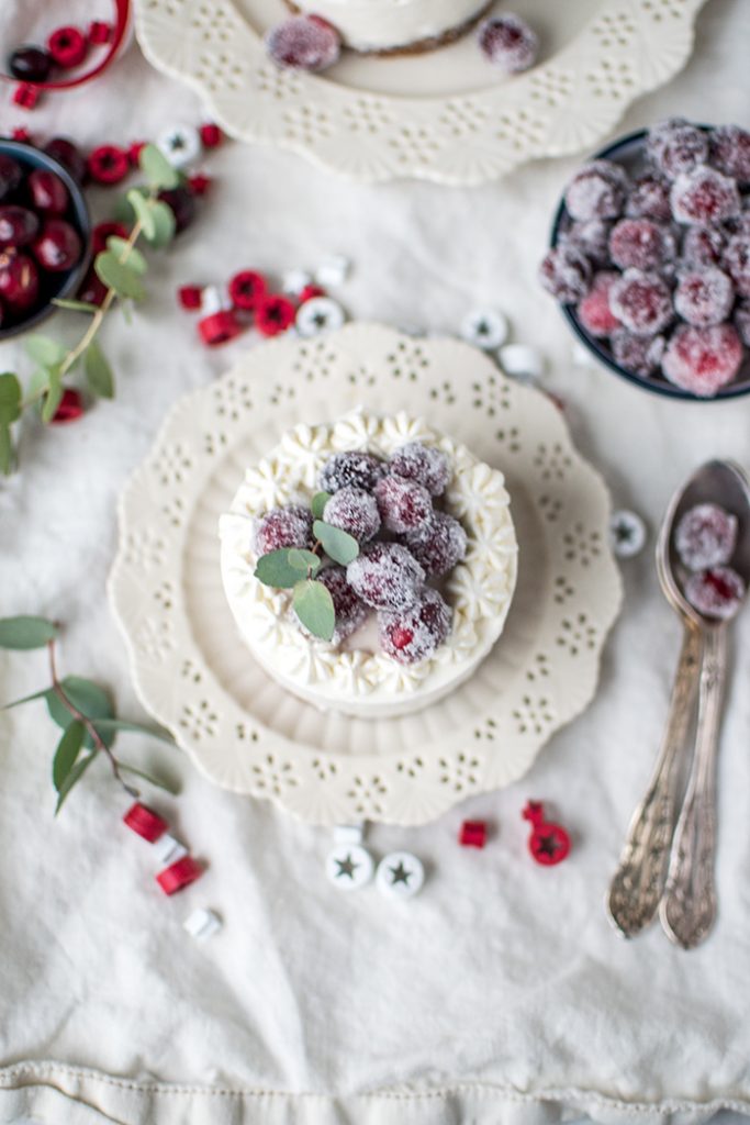 Frischkäse-Parfait-Törtchen mit gezuckerten Cranberries ⋆ Knusperstübchen