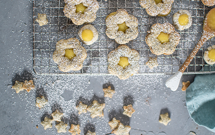 Lemon Curd Mohn-Plätzchen (ohne Ei): Hurray Plätzchensause