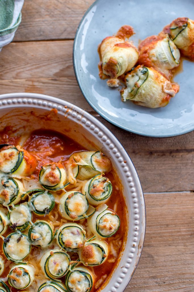 Zucchini-Cannelloni mit Ricotta-Spinat-Füllung: Sommer-Seelenfutter ... Zucchini-Cannelloni mit Ricotta-Spinat-Füllung: Sommer-Seelenfutter ...