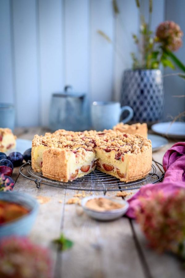 Griesspudding-Kuchen mit Pflaumen: Spätsommerglück ⋆ Knusperstübchen