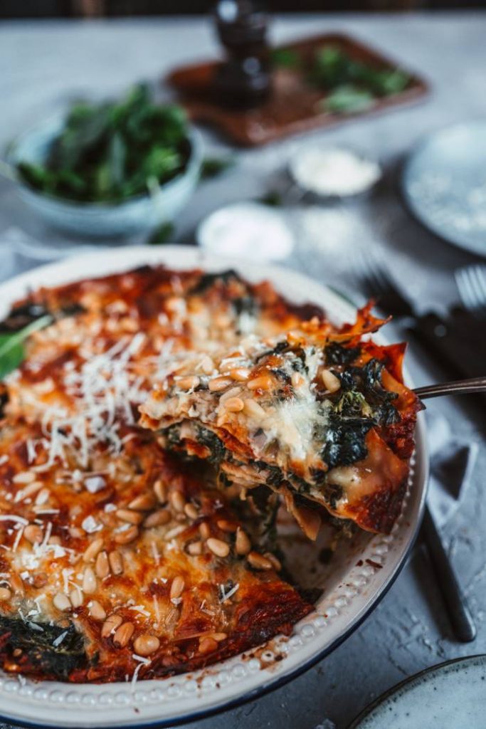 SpinatPestoLasagne ⋆ Knusperstübchen