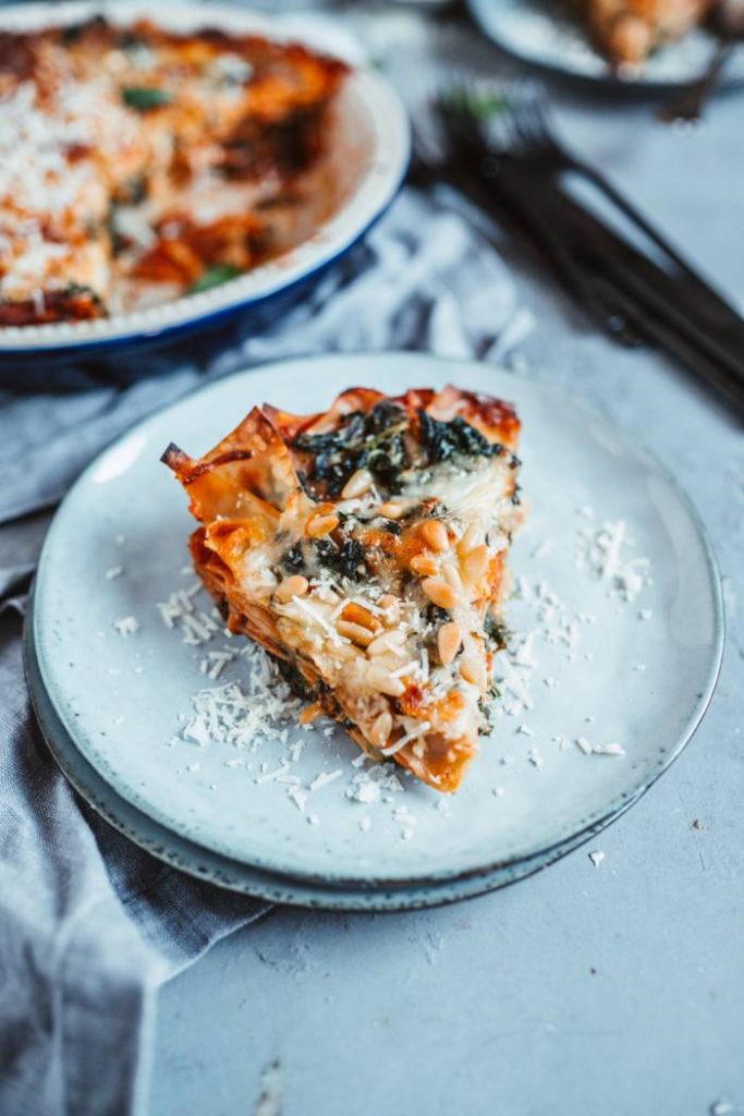 SpinatPestoLasagne ⋆ Knusperstübchen