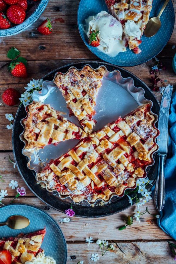 Erdbeer-Rhabarber-Pie: ein kleines Frühlingskörbchen zum Naschen ⋆ ... Erdbeer-Rhabarber-Pie: ein kleines Frühlingskörbchen zum Naschen ⋆ ...