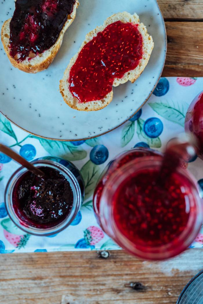 Sommermarmelade Erdbeer-Maracuja Blaubeer-Kirsch-Vanille Himbeer ...