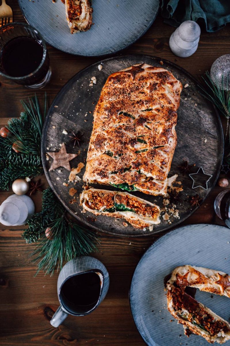 Weihnachtsbraten im Blätterteigmantel vegetarisch oder auch Veggie