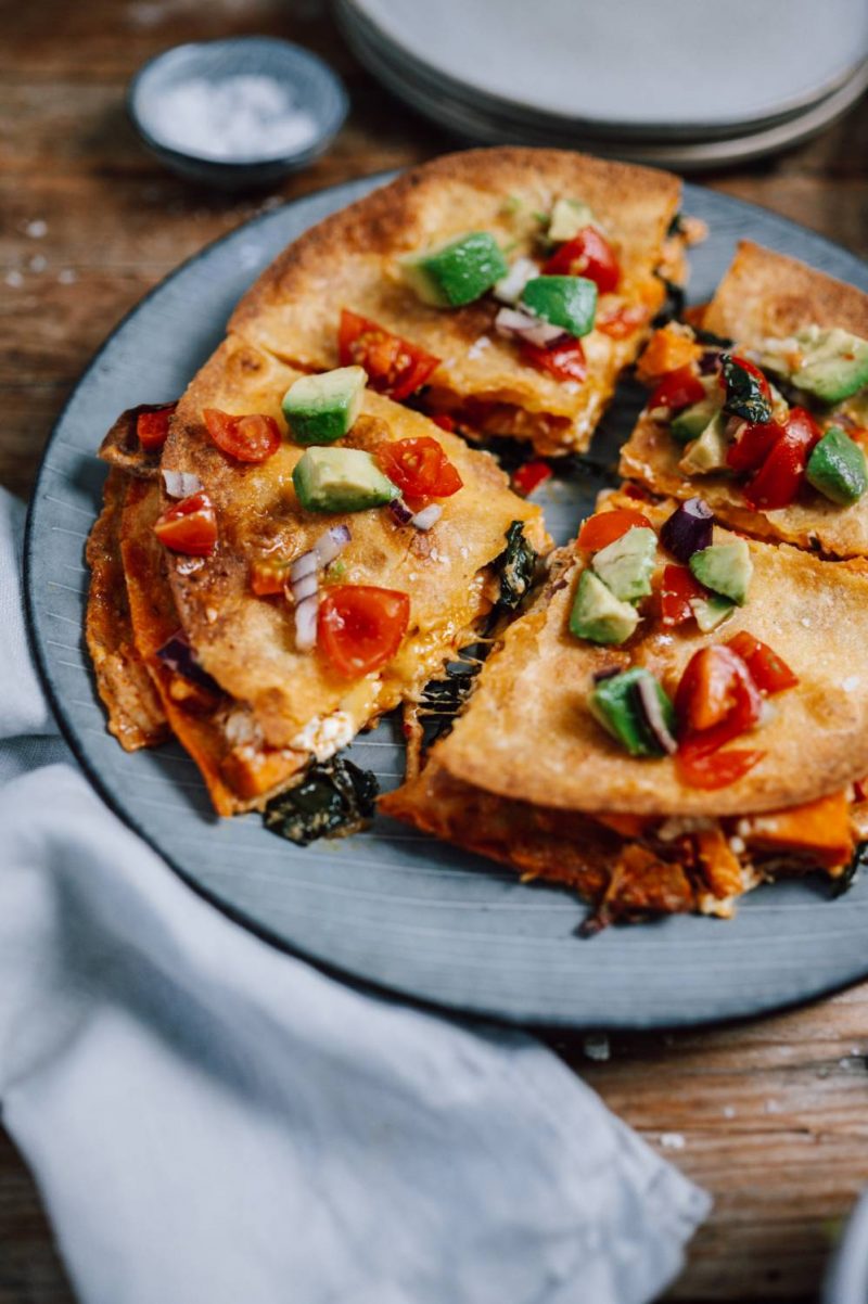 Ofen-Quesadilla mit Spinat und Feta: Knuspriges Feierabendessen leicht ...