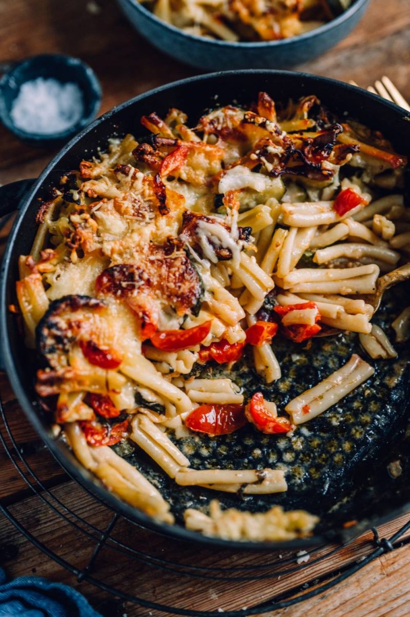 Pasta-Auflauf mit Zucchini und Parmesan ⋆ Knusperstübchen