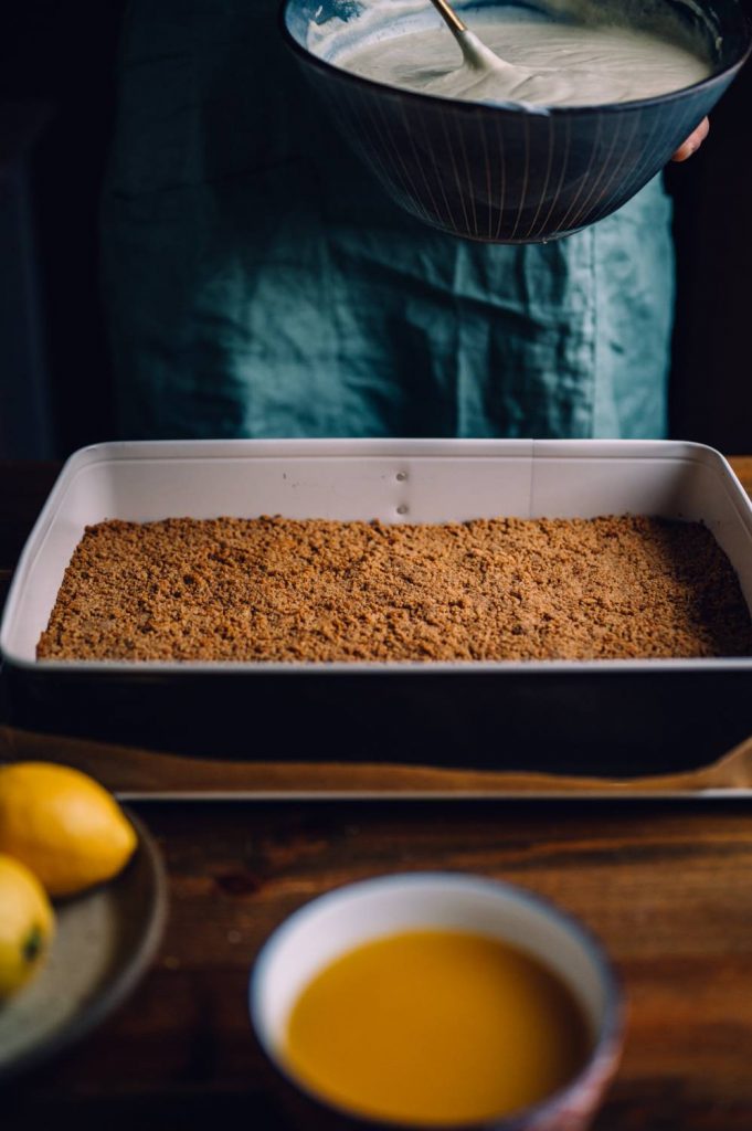 Zitronen-Cheesecake Schnitten: Sonne auf dem Kuchenteller ⋆ Knusperstübchen