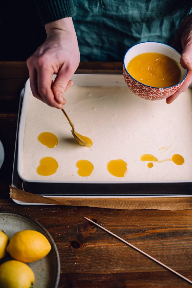 Zitronen-Cheesecake Schnitten: Sonne auf dem Kuchenteller ⋆ Knusperstübchen