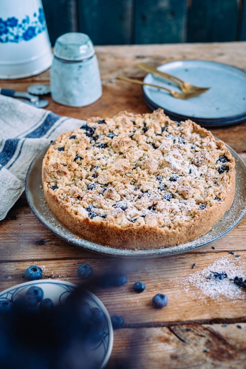 Blaubeer-Streuselkuchen mit Vanillepudding ⋆ Knusperstübchen