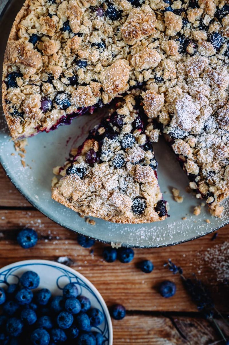 Blaubeer-Streuselkuchen mit Vanillepudding ⋆ Knusperstübchen