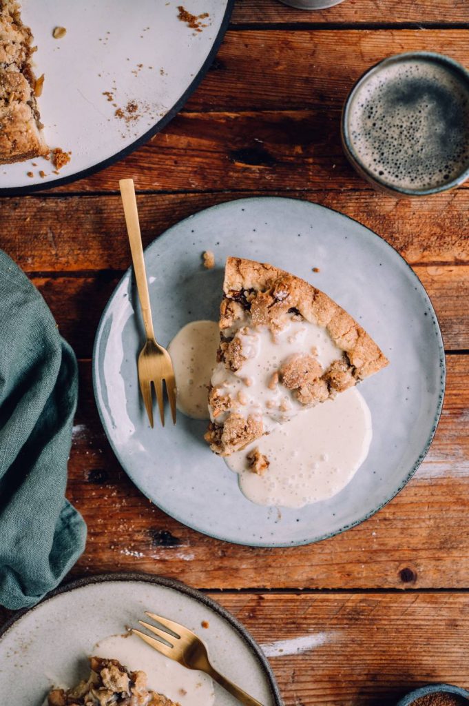 Apple Crumble Pie mit Vanillesauce: Ein knuspriger Apfelkuchen ⋆ ...